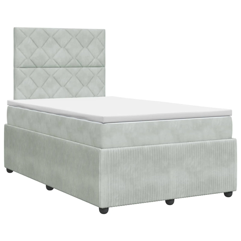 Letto box spring con materasso Grigio Chiaro 120 x 200 cm 3454589