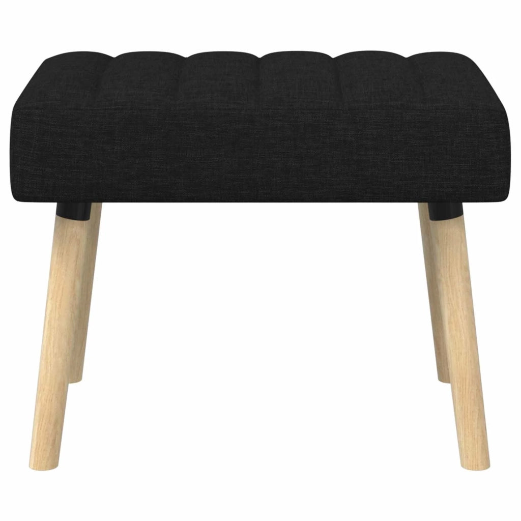 Panchina trapuntata a canale Nero 60 x 40 x 45 cm Tessuto 42038461