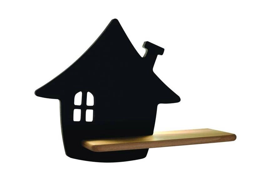 Applique Candellux House nero/legno LED 4W 4000K IP20