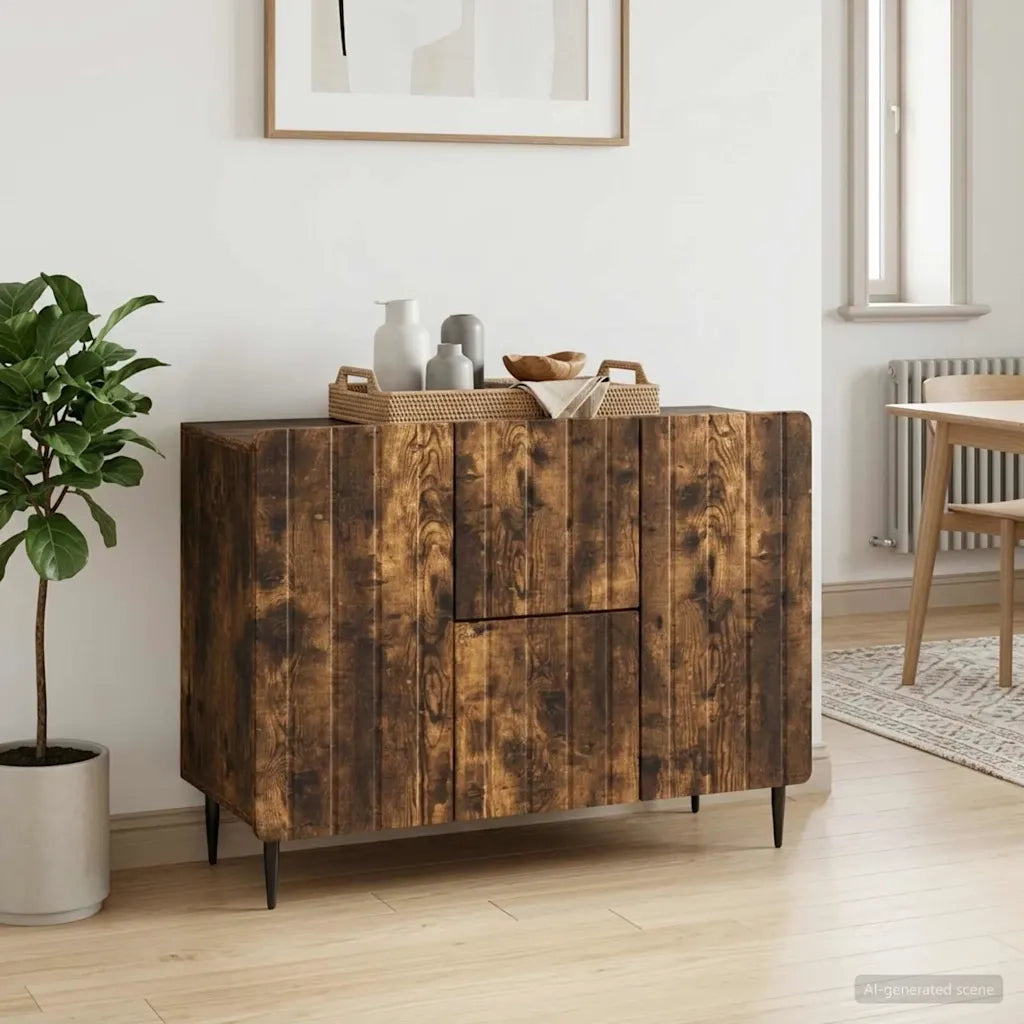 Credenza Rovere Fumo 89 x 34,5 x 62 cm Legno ingegnerizzato 894430