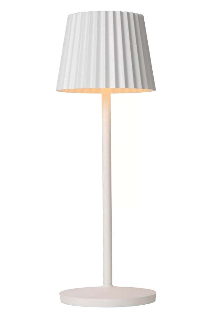 Lampada da tavolo outdoor bianca LED 2W ricaricabile Lucide