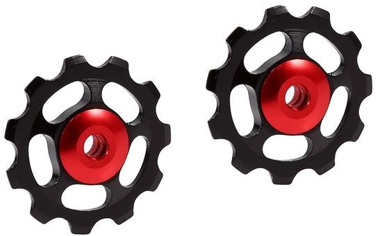 Derailleurpoelie 11T in alluminio - Leggera - Sostenibile - Resistente all'ossidazione - Molla a rulli - Adatta per biciclette da mountain bike - Componente per bicicletta