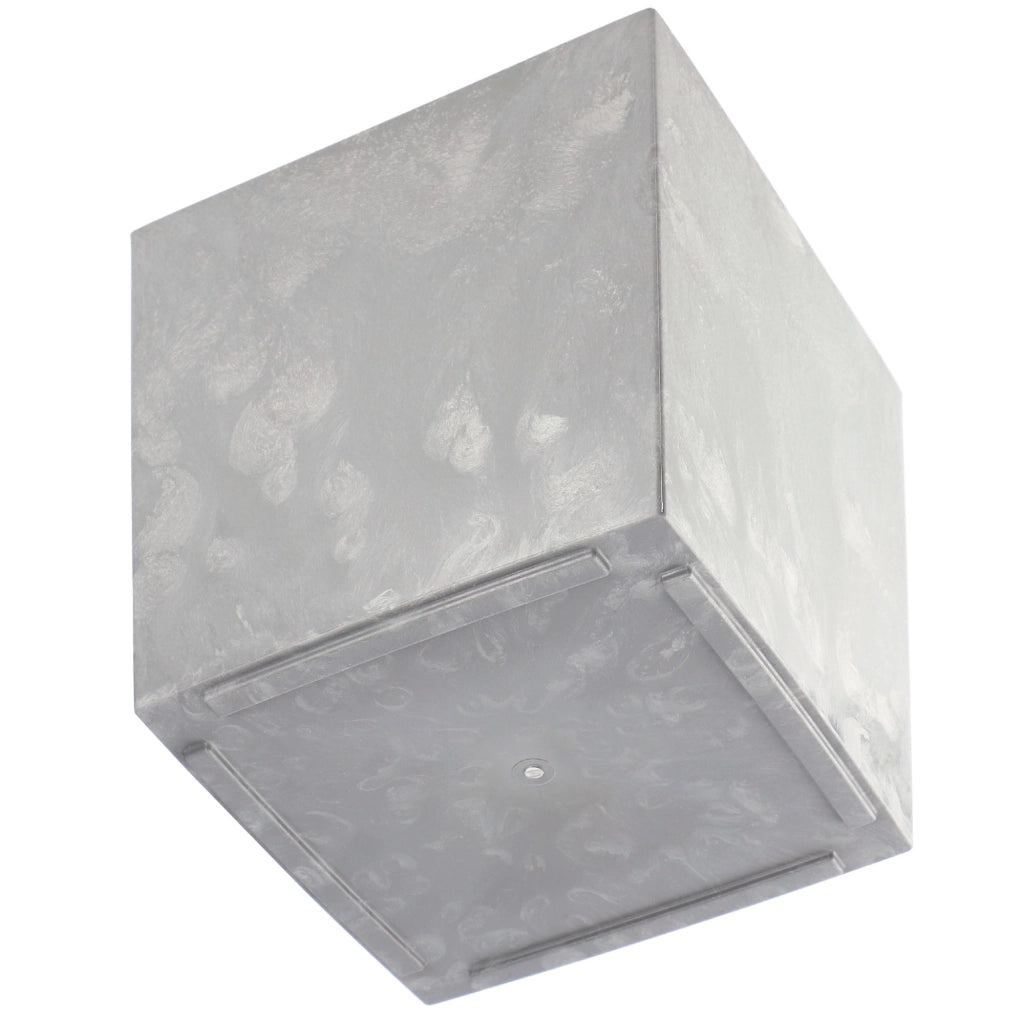 Vaso da fiori KADAX da 30 cm, copertura in plastica grigia con inserto.