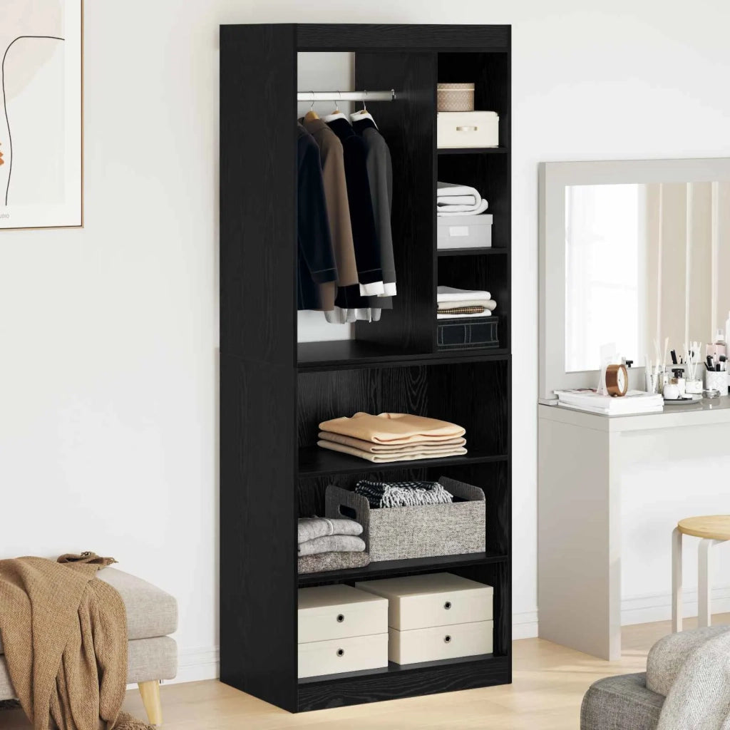 Guardaroba con lo scaffale Rovere Nero 77 x 48 x 102 cm 879644
