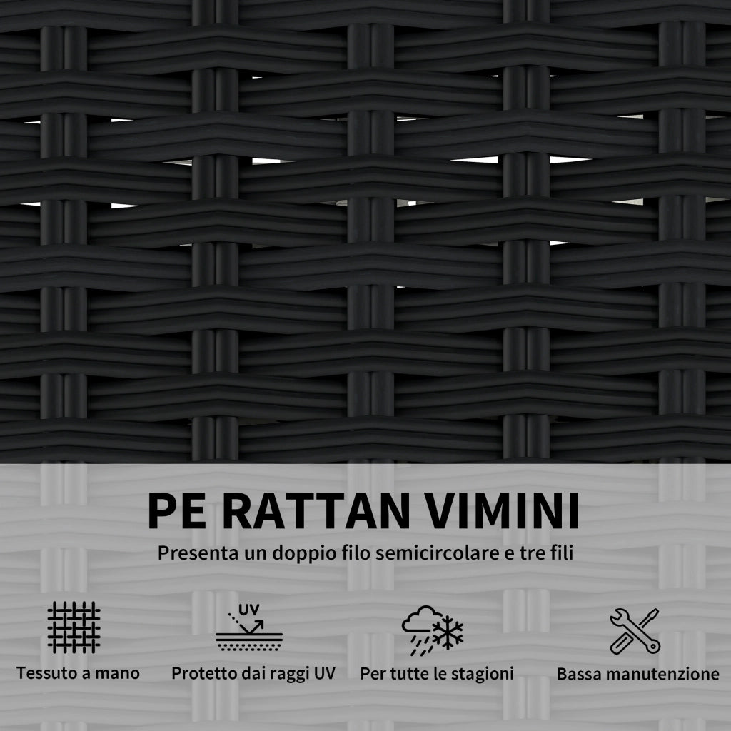 Divano angolare da giardino 5 pezzi in polirattan con cuscini ¨C zephmum ¨C grigio