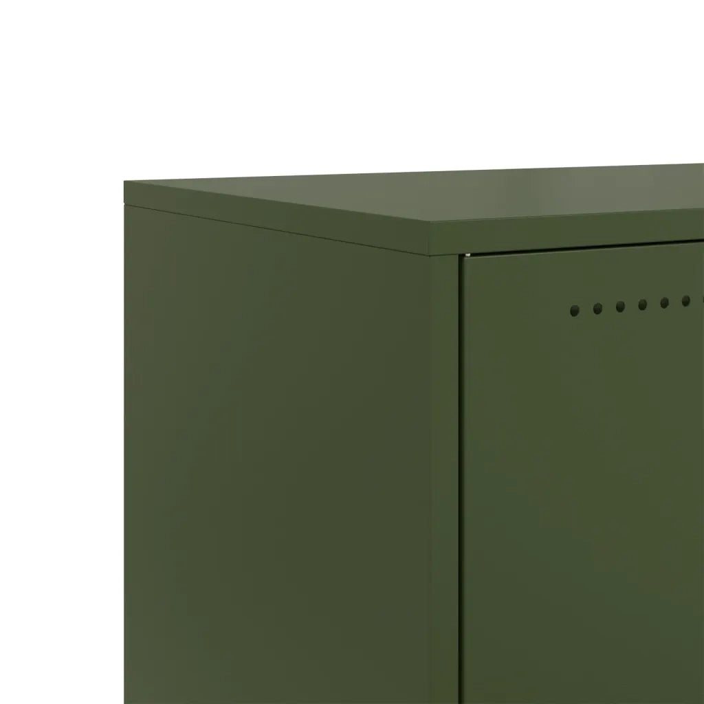 Mobile TV Verde Oliva 68x39x43,5 cm in Acciaio