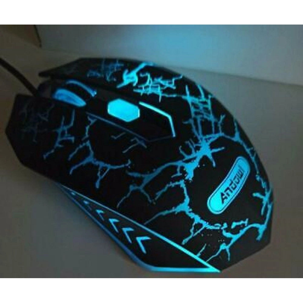Trade Shop - Mouse Gaming Da Gioco Q-t39 Cablato Usb Led 4200dpi Ad Alte Prestazioni Velocità -