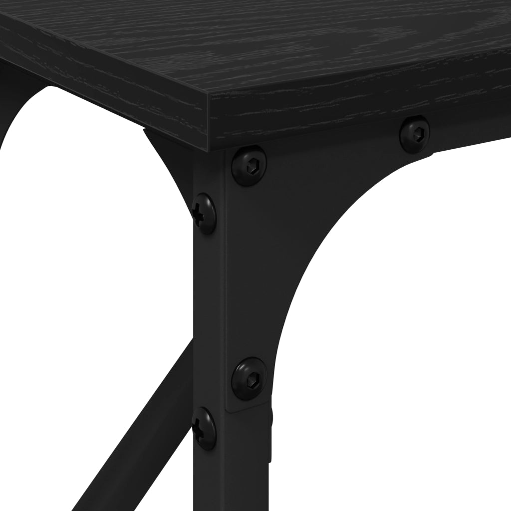 Tavolo da Consolle Rovere Nero 140x23x75 cm Legno Ingegnerizzato