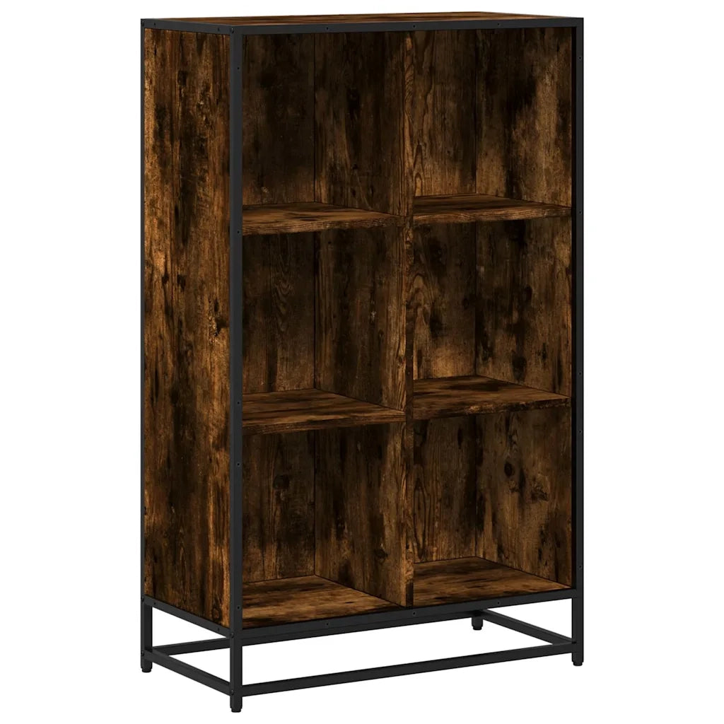 Libreria Rovere Fumo 65,5x33x107,5 cm in Legno Multistrato