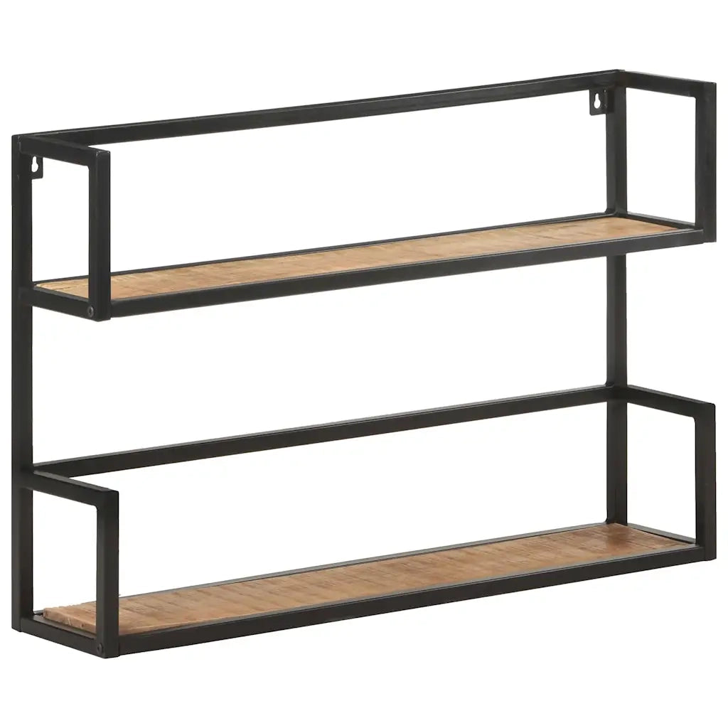 Scaffale a Muro 80x20x60 cm in Legno di Mango Grezzo cod mxl 57206