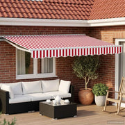 Tettuccio Elettrico Retrattile Rosso e Bianco 3 x 2,5 m