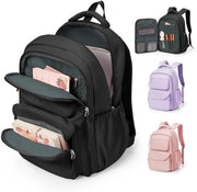 Zak da Scuola per Ragazze 10-14 anni - Borsa leggera con ruote, contenitore per bottiglie e organizzatore - Adatta per scuola primaria e secondaria