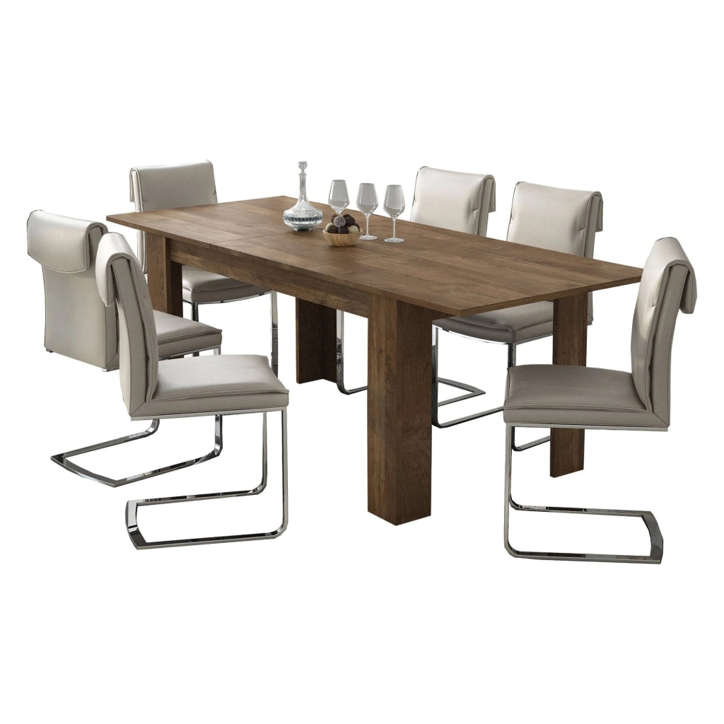Campora, Tavolo Allungabile Allungabile, 220x90x75h cm Marrone Noce
