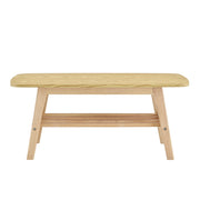 Tavolino da salotto con vano portaoggetti a 2 livelli; struttura robusta in legno; stile moderno 110 × 58 × 19 cm