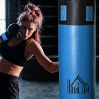 Set Sacco da Boxe da Appendere con Guantoni, Sacco per Pugilato a 3 Strati con Borsa di Trasporto, Blu