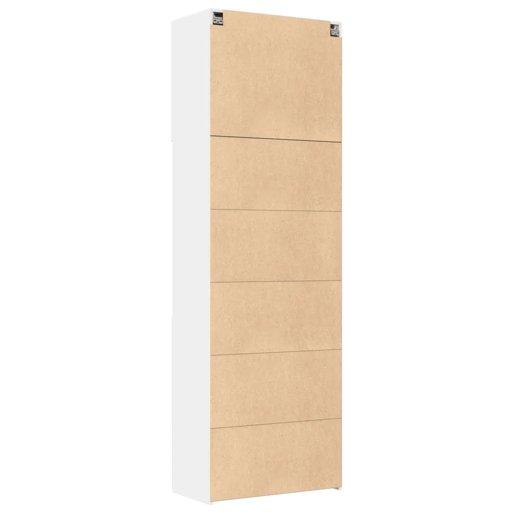 Credenza Bianca 80x42,5x249 cm in Legno Multistrato