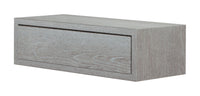 Mensola da Parete 1 Cassetto 45x13,4x20 cm in Fibra di Legno Lego Rovere Grigio New