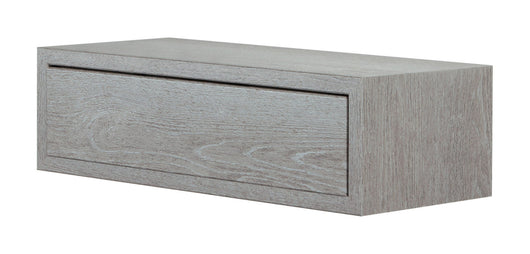 Mensola da Parete 1 Cassetto 45x13,4x20 cm in Fibra di Legno Lego Rovere Grigio New
