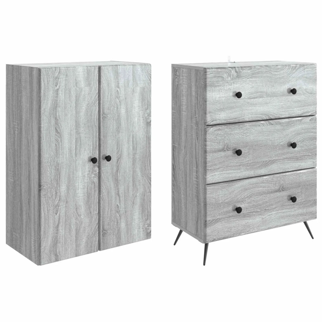 Set di armadi 2 pcs Sonoma grigio 66 x 34,5 x 90 cm 3416886