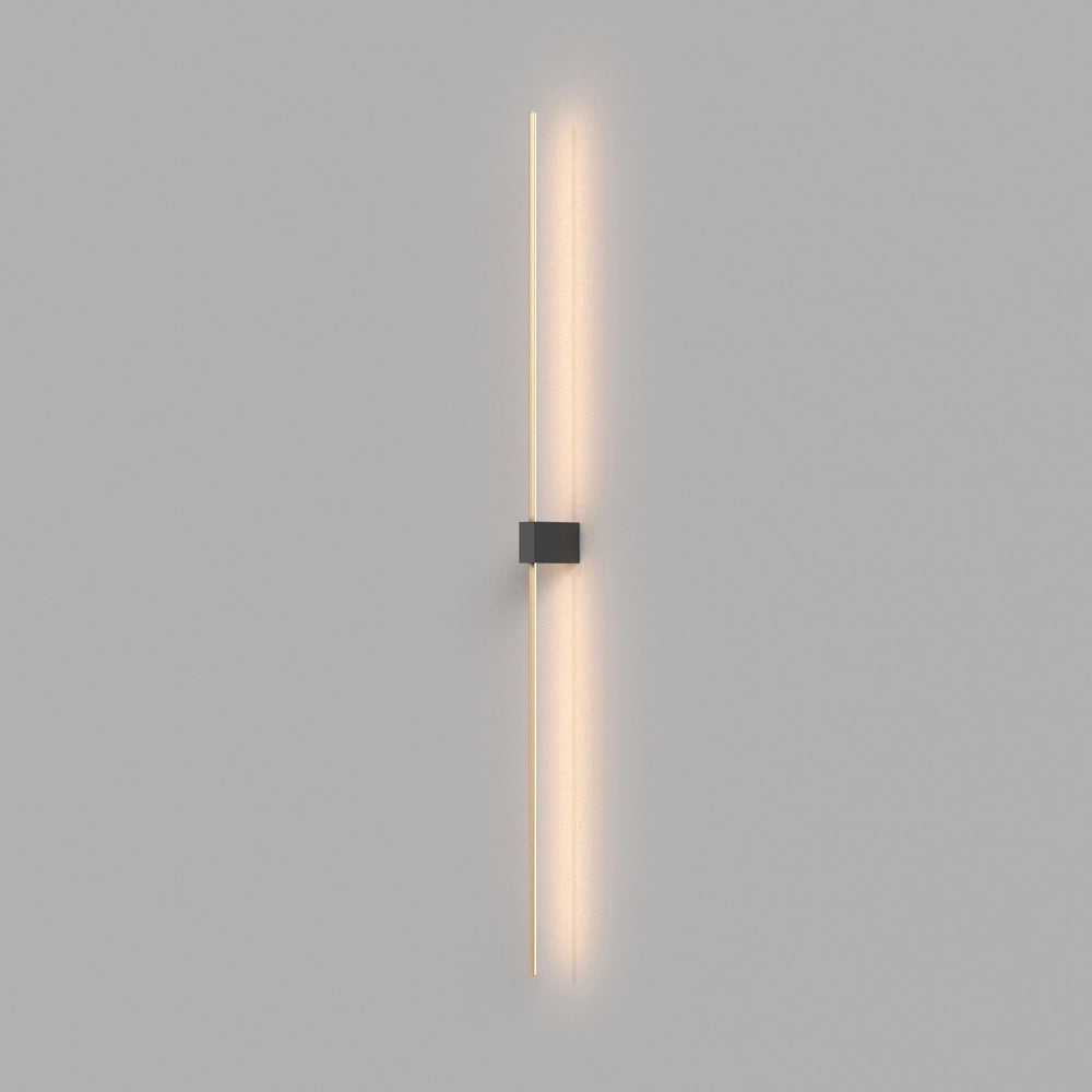 Applique Da Parete Moderno Pars Alluminio Nero Luce Led Integrato 12W Ip20