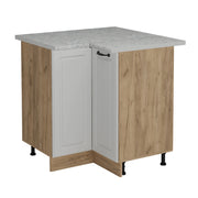 Vicco Mobile ad angolo cucina Bianco casa di campagna 75.6 cm PL Marmo