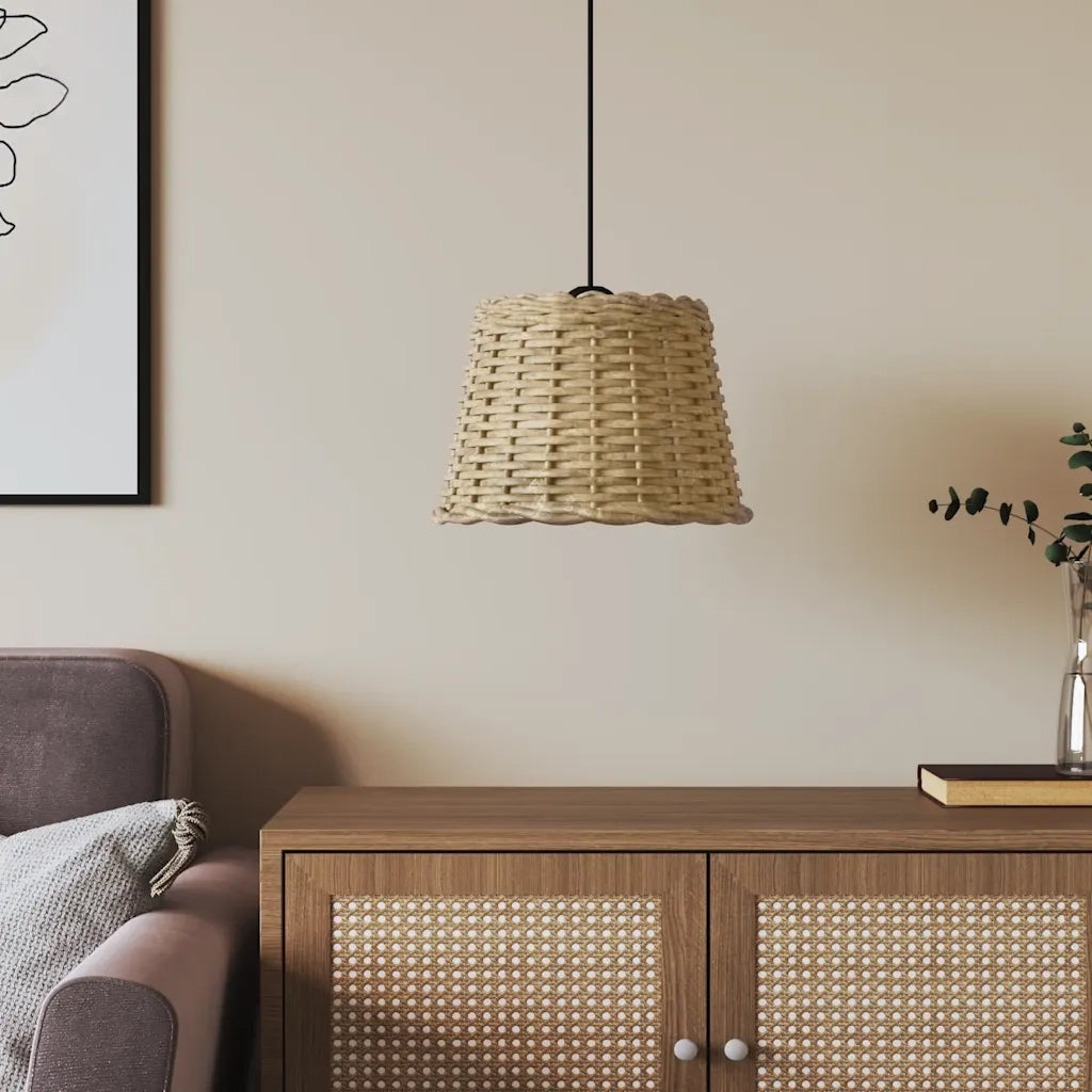 Paralume da Soffitto Marrone ?30x20 cm in Vimini CFW4514989