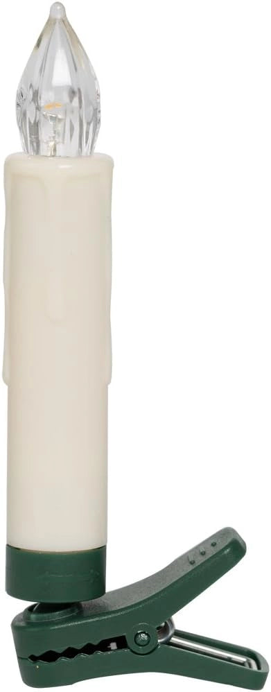 Deuba® Set 20 Candele a LED Albero di Natale Bianco Caldo Batteria Wireless con Timer e Telecomando Lucine Natalizie