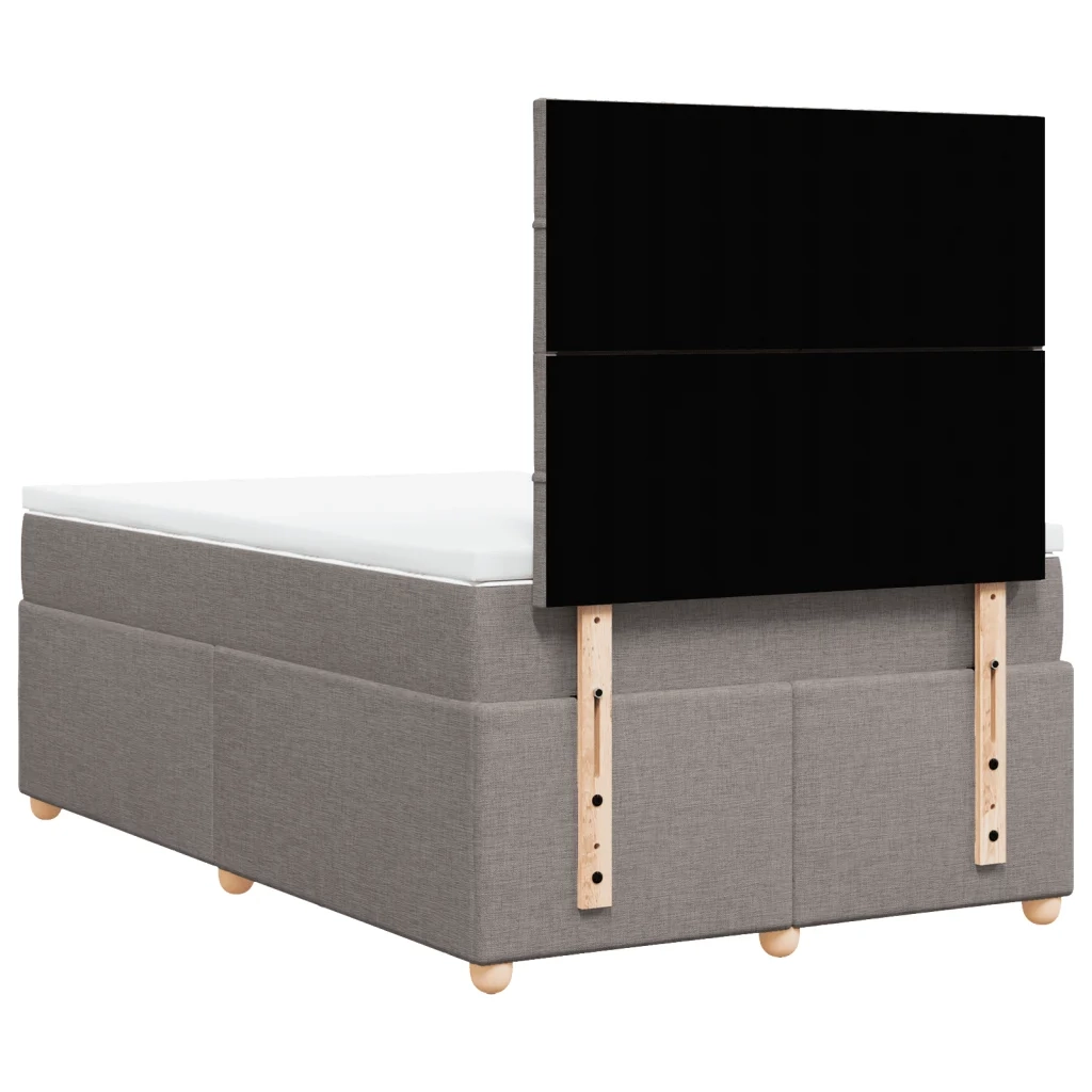 Giroletto a Molle con Materasso Tortora 120x190 cm in Tessuto