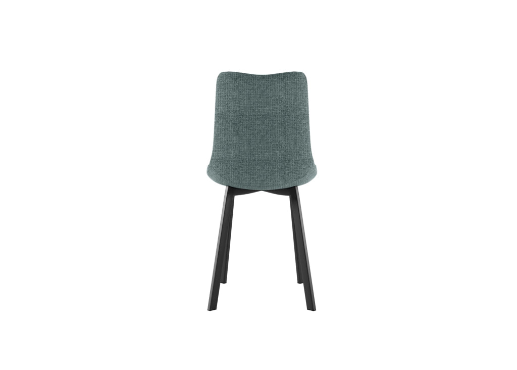 Set 4 Sedie Iris 45x56x86 cm in Tessuto Easy-Clean Acquamarina