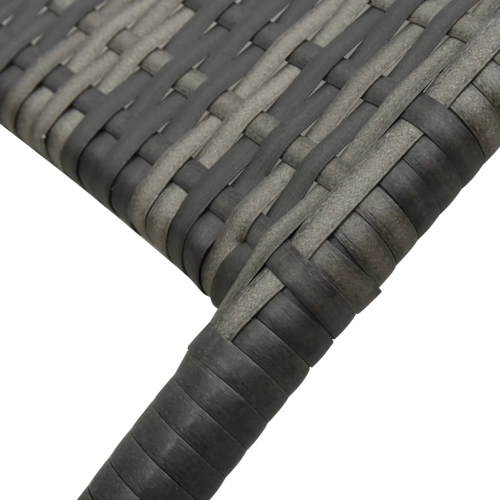 Lettino Prendisole Pieghevole in Polyrattan Grigio 48128