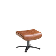Pouf in pelle marrone