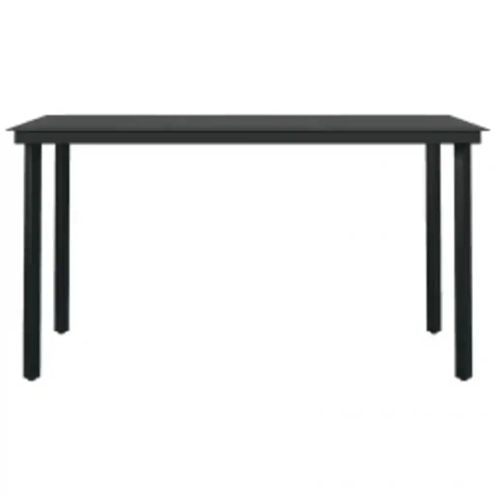 Set da Pranzo da Giardino 5pz con Cuscini Polyrattan Vetro 3334620