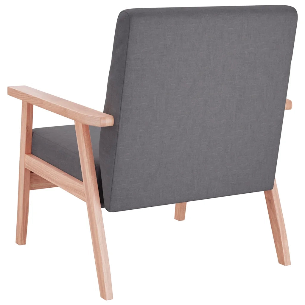 Poltrona-Divano Sedia-Poltroncina Grigio Scuro in Tessuto 891258