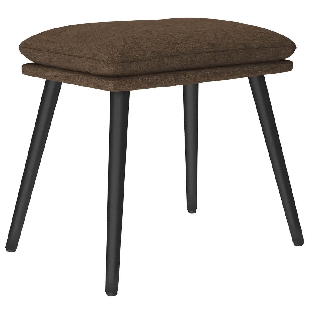 Poggiapiedi Marrone 45x29,5x35 cm in Tessuto 341496
