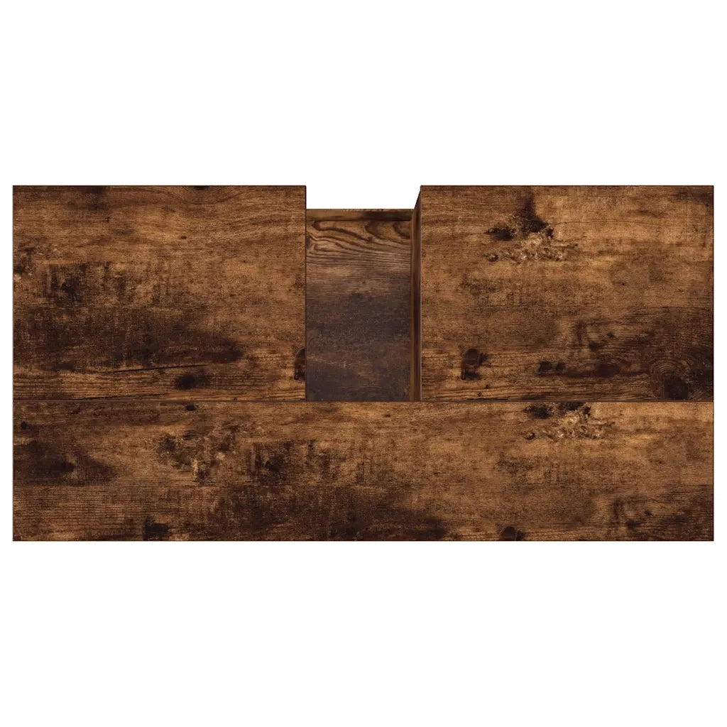 Armadietto Bagno Rovere Fumo 65x33x60 cm in Legno Multistrato 819833