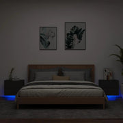 Comodini a Parete con Luci LED 2 pz Nericod mxl 132933