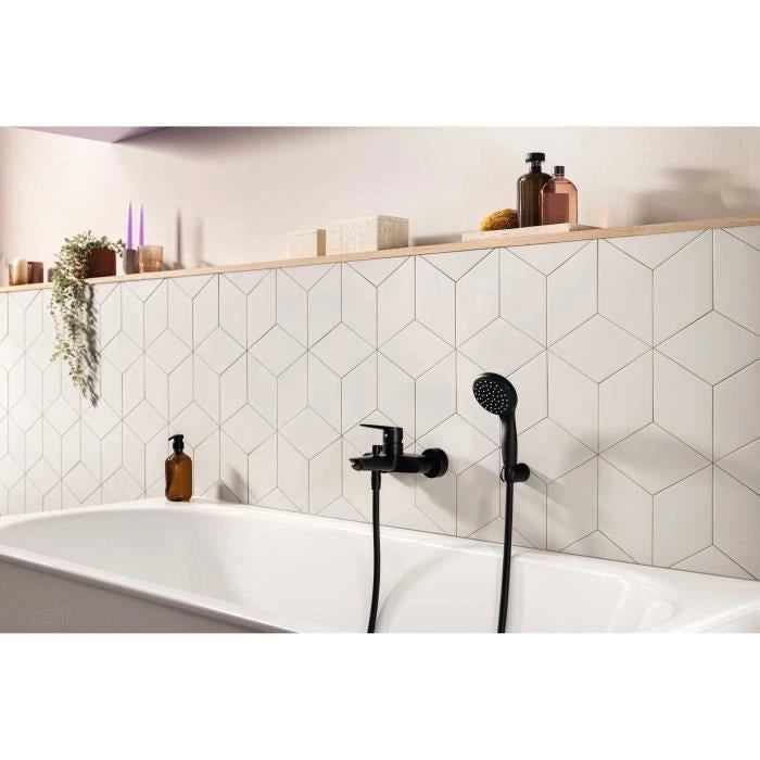 Miscelatore monocomando per vasca/doccia - GROHE Start - 322782432 - Nero opaco - Montaggio a parete esterno - Deviatore automatico