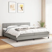 Giroletto a Molle con Materasso Grigio Chiaro160x200 cm Tessuto 3140065