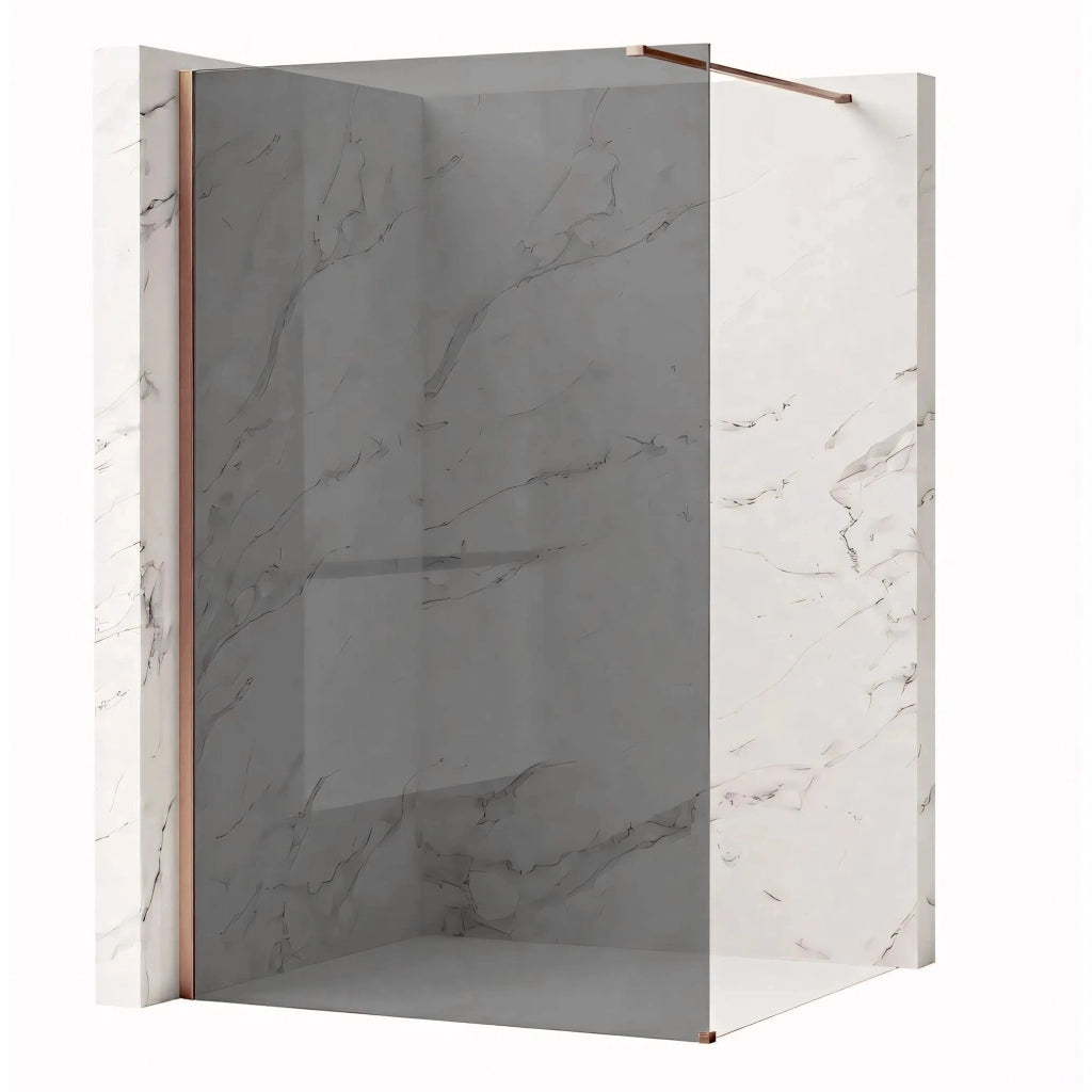 Parete Doccia Rea Flexi Grey / Brush Copper 130