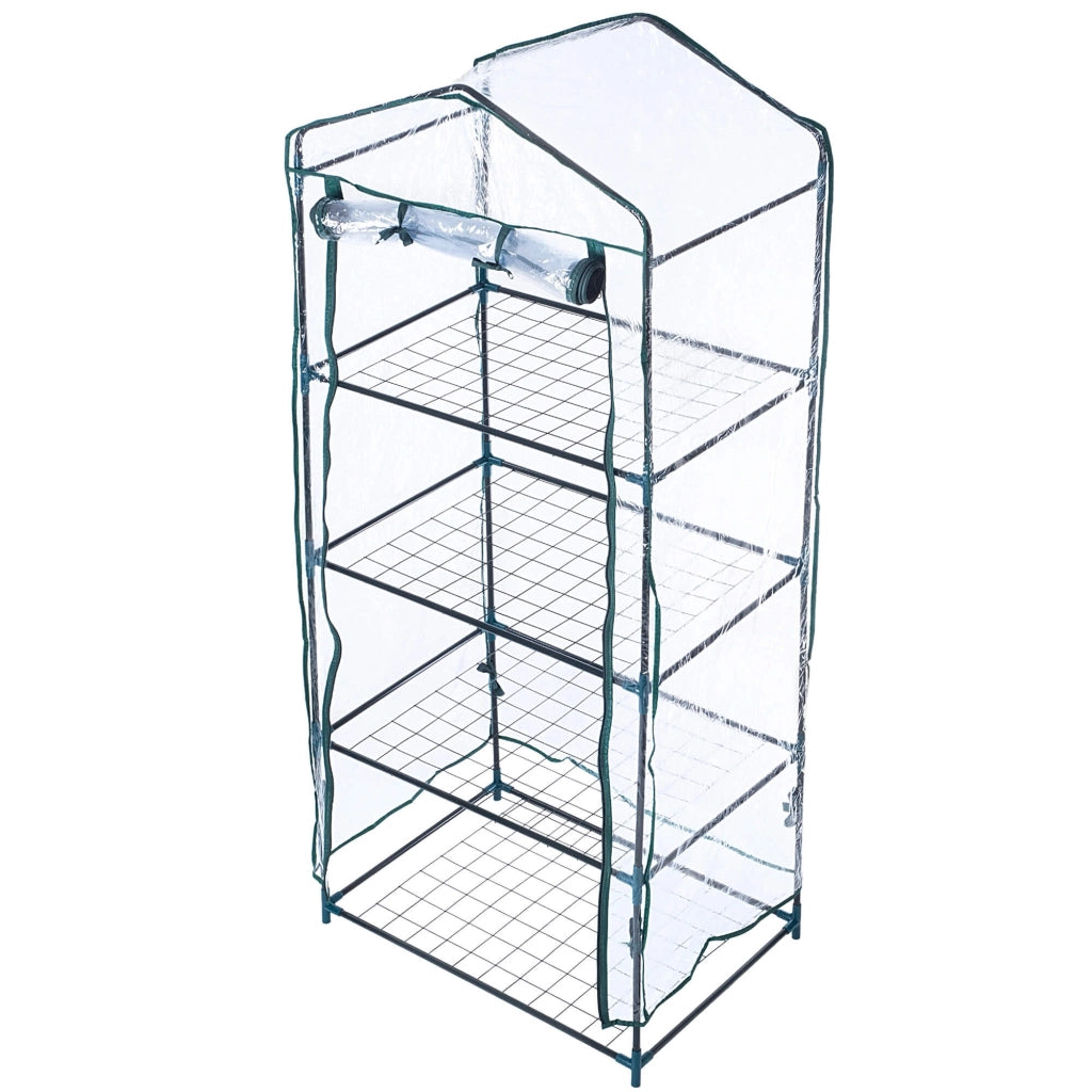 Serra da balcone mini KADAX con ripiani, 4 ripiani, 170 x 68 x 48 cm