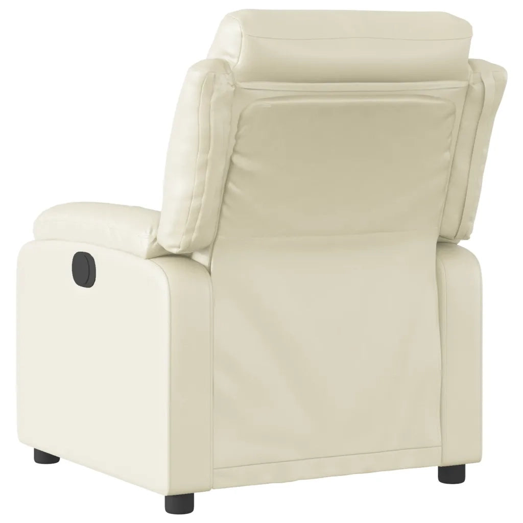 Divano Sedia-Poltrona Reclinabile Elettrica Crema in Similpelle 986991