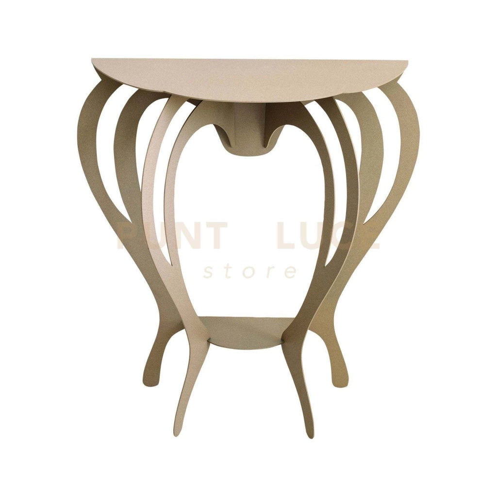 piccola consolle elegante di design ballerina Beige in Ferro 80x35x80cmh