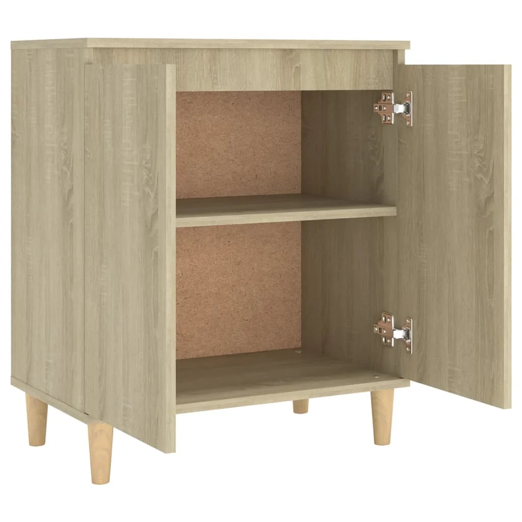 Buffet credenza cassettiera armadio mobile contenitore organizer per cucina soggiorno salotto con gambe in legno Sonoma legno marrone ingegnerizzato 02_0030089