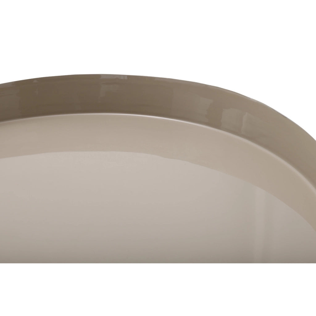 Tavolino rotondo Morrison in metallo taupe