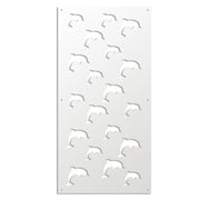 DOLPHIN - Pannello in PVC traforato - Parasole Misura: 47x94 cm, Colore: bianco