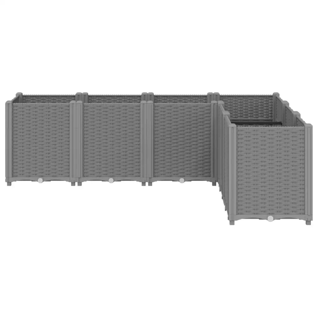 Fioriera da Giardino Grigio Chiaro 160x120x53 cm in PP 367862