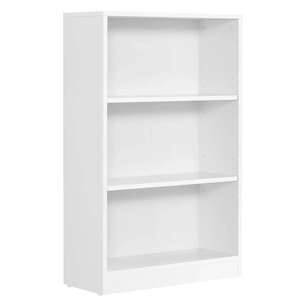 Libreria a 3 ripiani con ripiani regolabili per soggiorno cameretta ufficio bianca 40 x 24 x 93 cm bianco 12_0004191