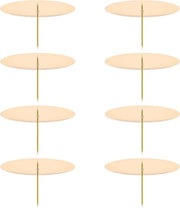 Set di candele per albero di Natale 8 pezzi, decorazioni natalizie in metallo 8 cm, dorato