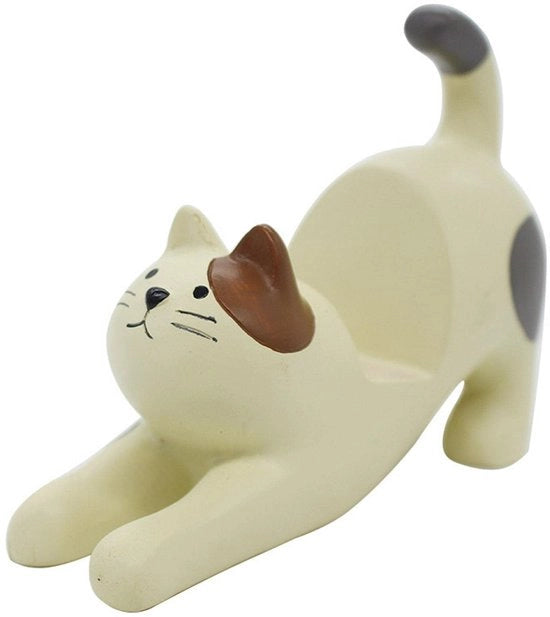 Supporto multifunzionale per smartphone - Standa per telefono - Supporto per ufficio - Portatile - Forma di gatto - Materiale in resina 10,8*4*7,5cm - Standa per smartphone
