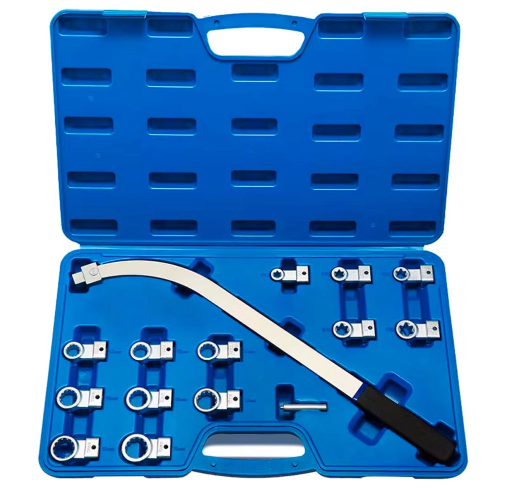 Chiave Per Puleggia Tendicinghia Con Adattatori Intercambiabili Set 15 PZ GS2942